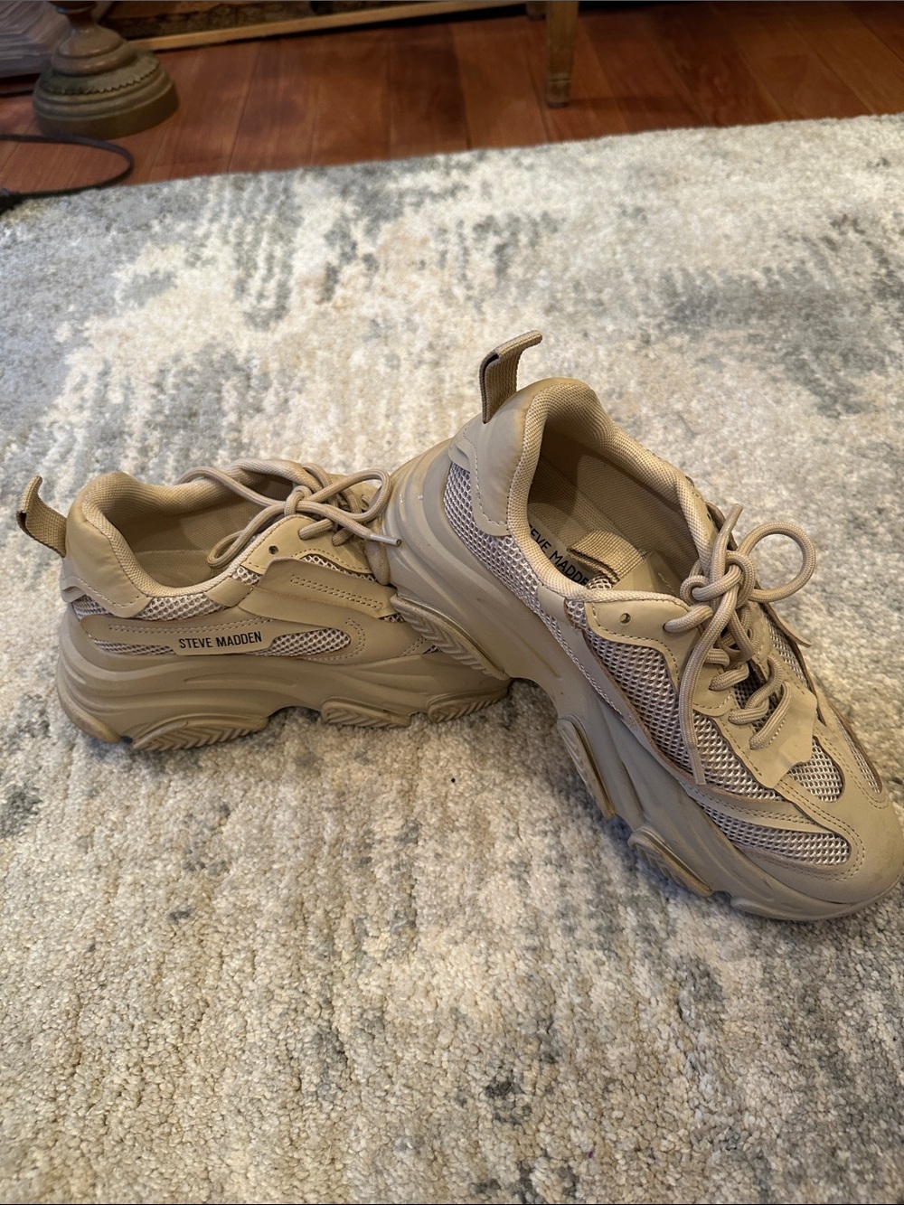 Women’s Steve Madden Chunky Platform Sneakers in Beige